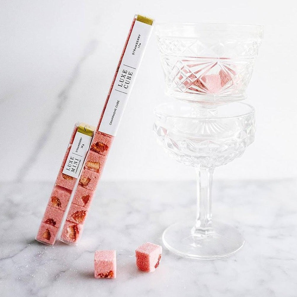 Strawberry Champagne Cubes