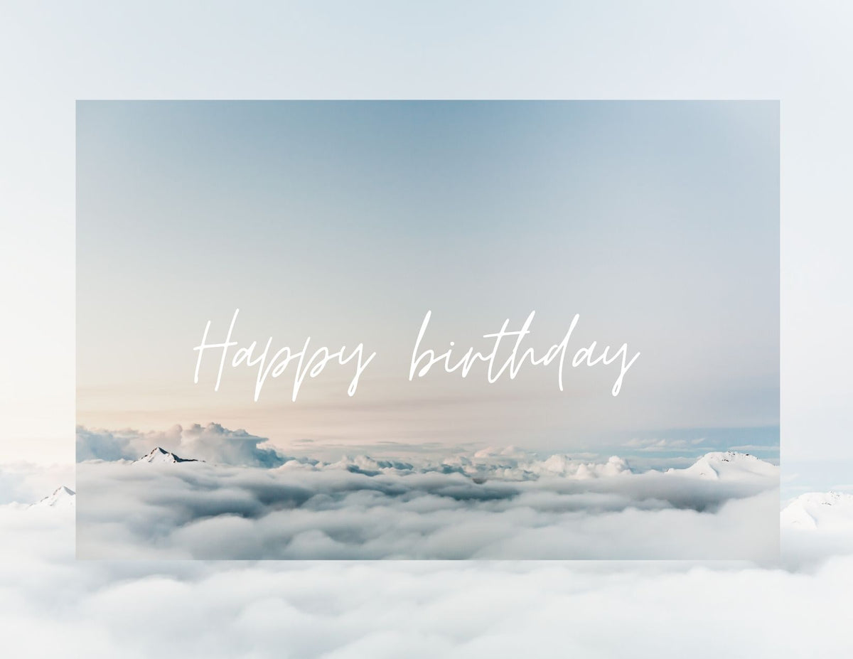 Happy Birthday (Clouds) Card